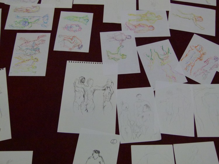 we spread the pictures on the floor at the end