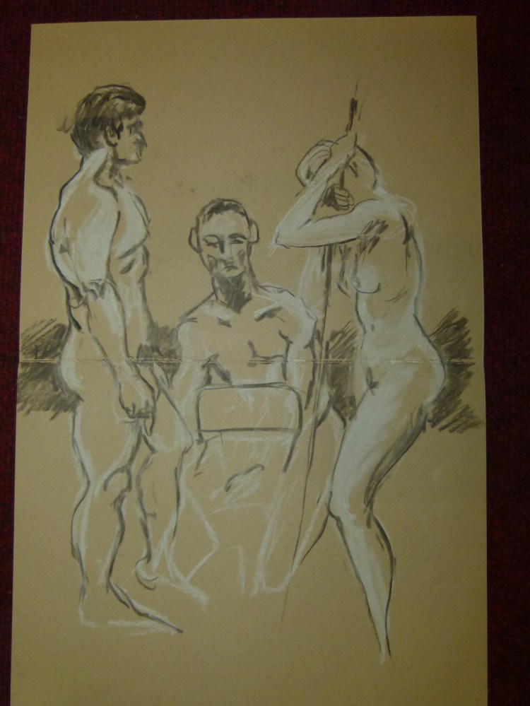 group pose improvisation given theme of 'family', and using levels including one of Richard's cane's for Grand-ma