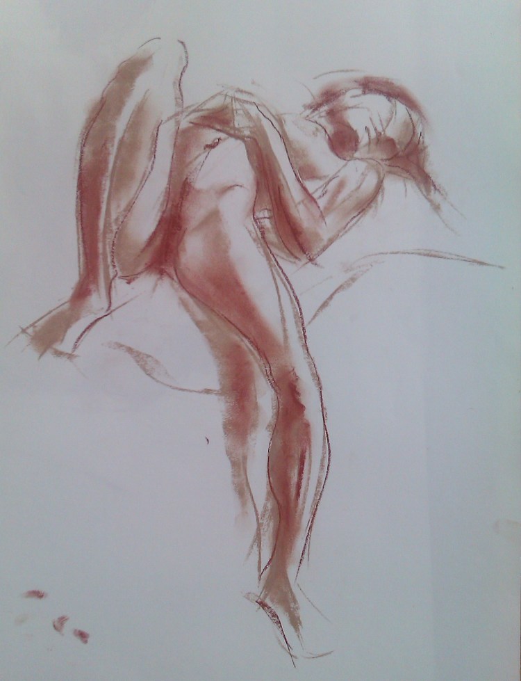 a glimpse of vagina! I think these pastels are by Jo Parmenter from the session at Richmond Adult Community College