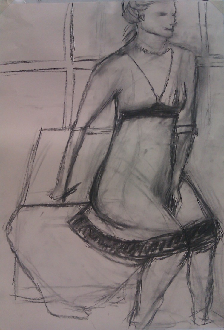 posing at Citibank where nudity is not allowed