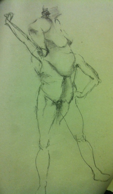 Figures overlayed to produce something unfamiliar